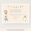 Animal Friends Download & Print Invitation>Meri Meri Sale