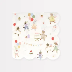 Animal Friends Large Napkins (x 16)>Meri Meri Sale