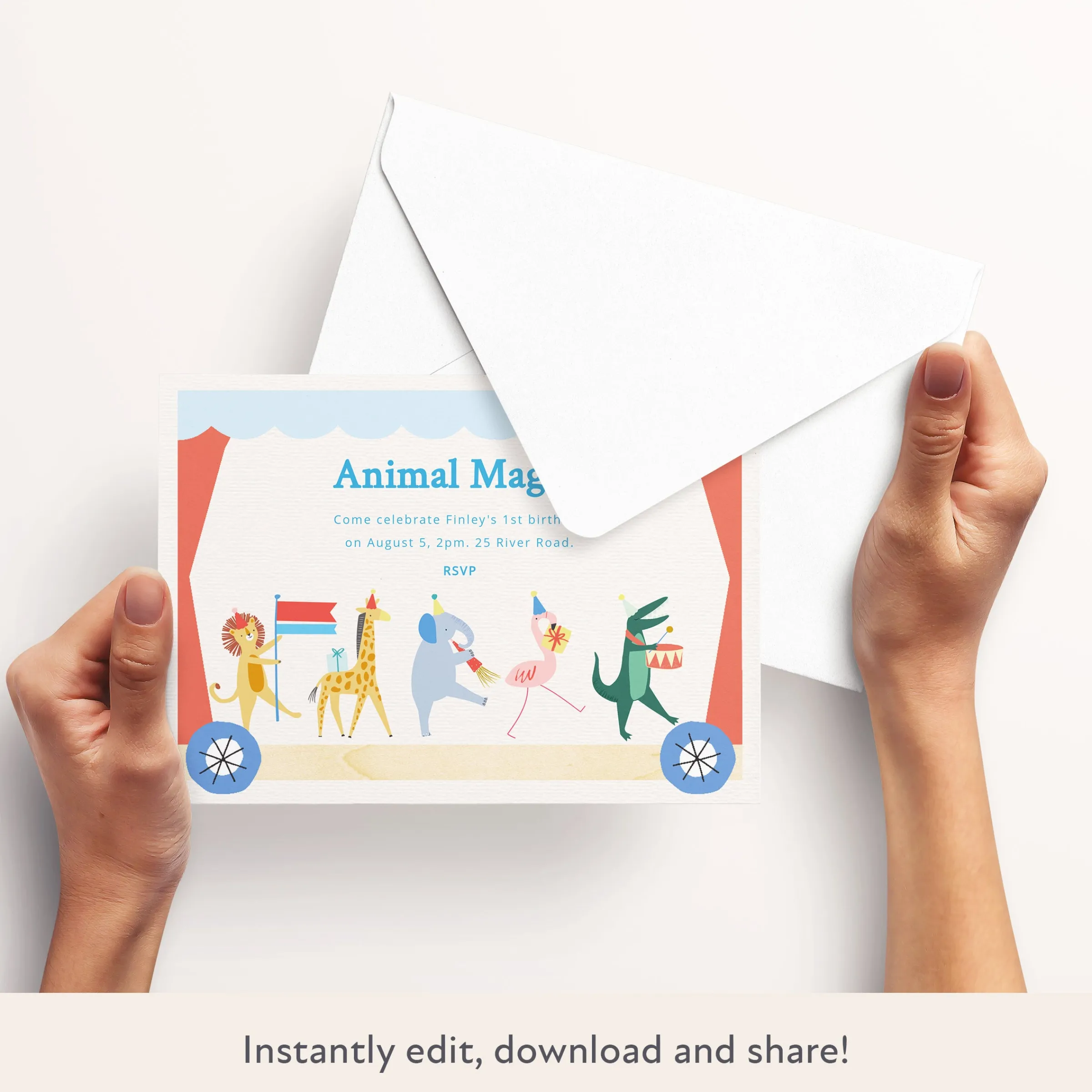 Animal Parade Download & Print Invitation>Meri Meri Outlet