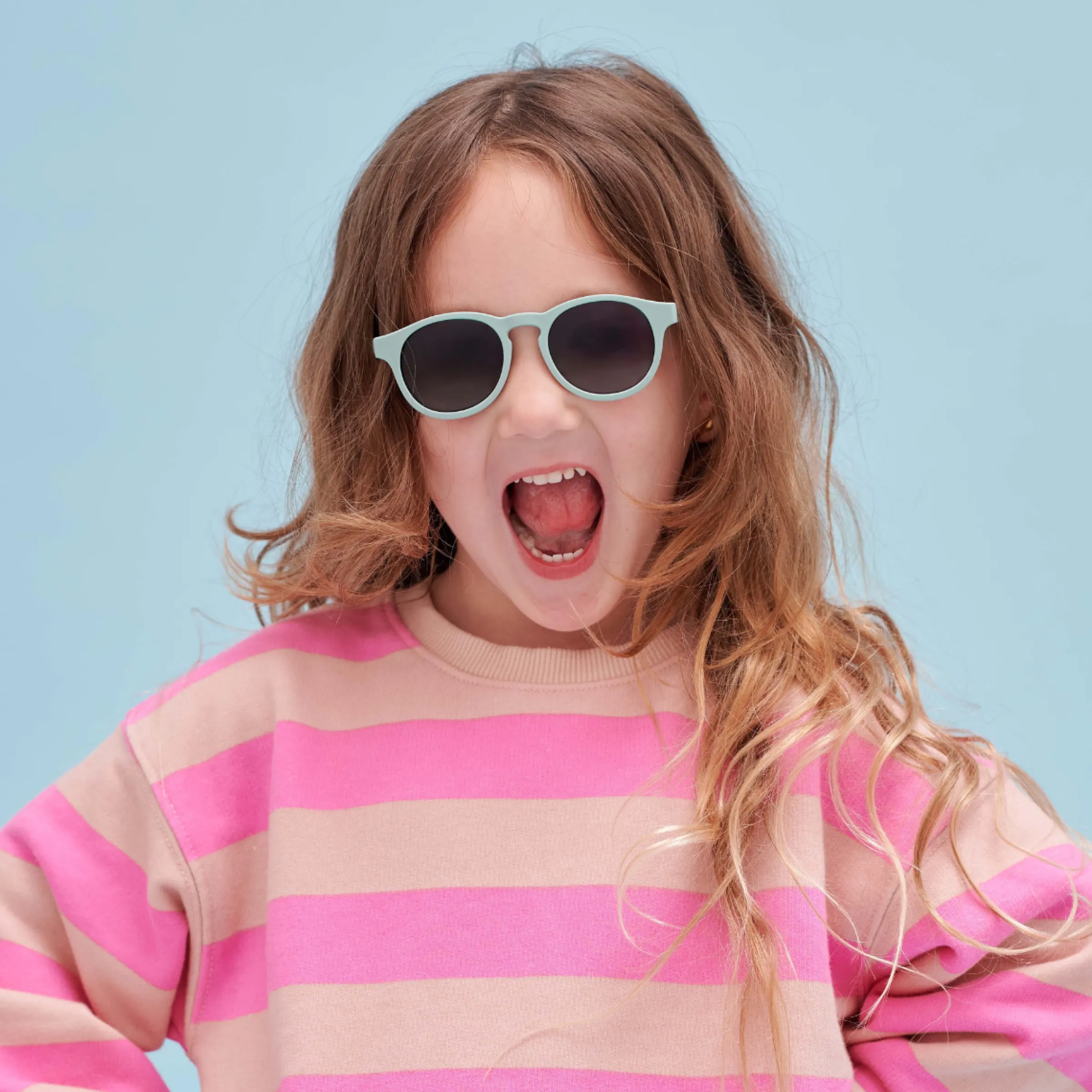 Baby Blue Keyhole Sunglasses>Meri Meri Hot