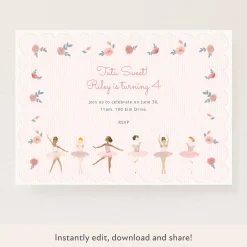 Ballet Download & Print Invitation>Meri Meri Discount