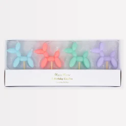 Balloon Dog Candles (x 4)>Meri Meri Hot