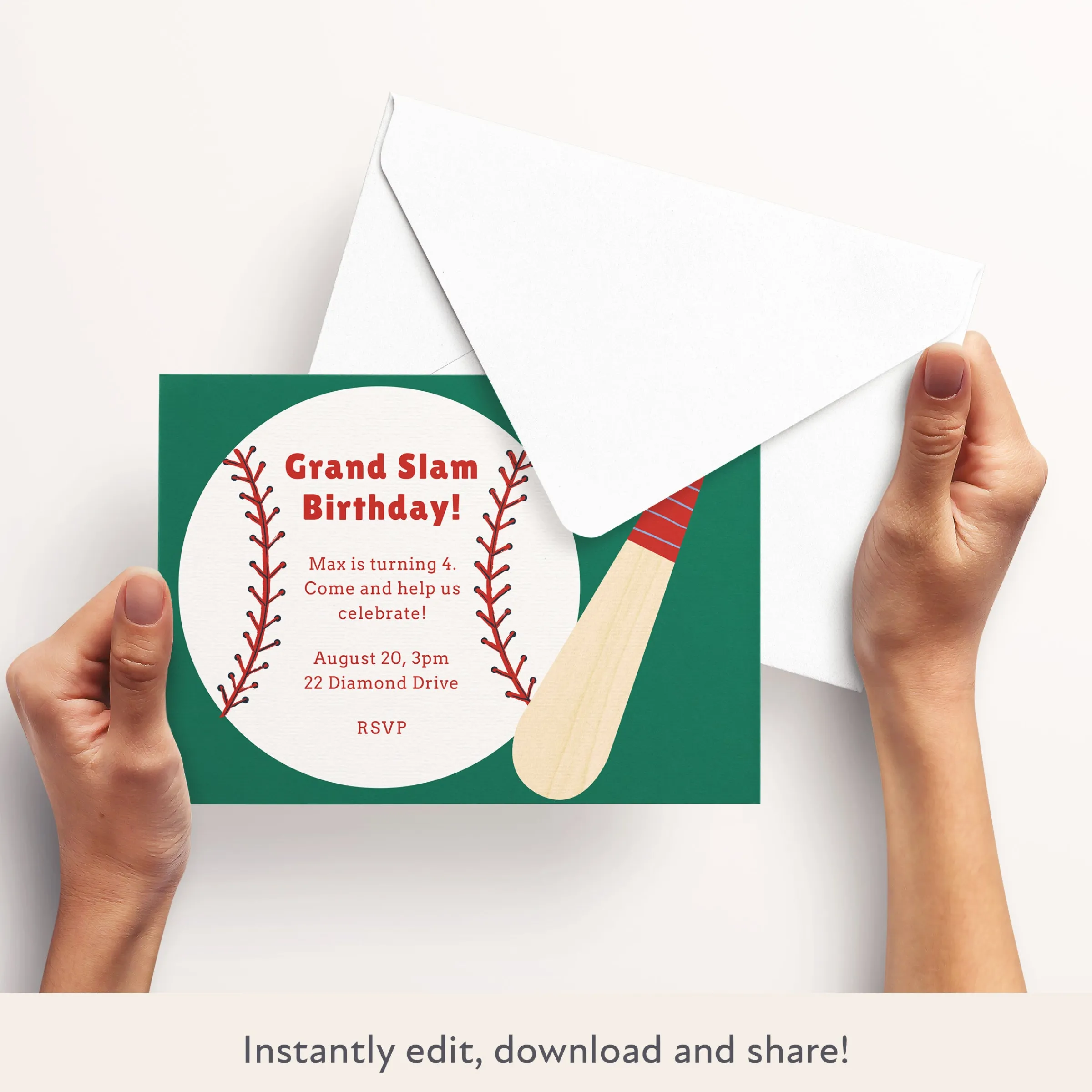 Baseball Download & Print Invitation>Meri Meri Online