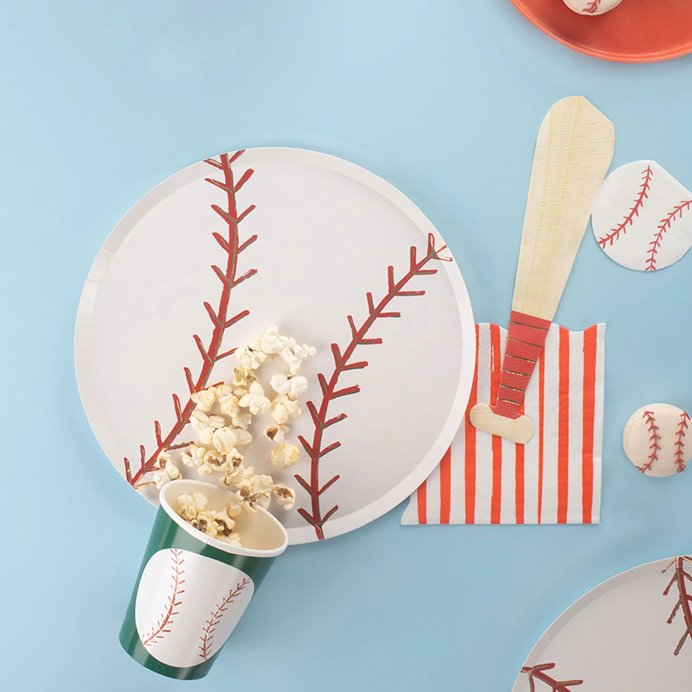 Baseball Plates (x 8)>Meri Meri Outlet