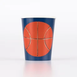 Basketball Cups (x 8)>Meri Meri Clearance