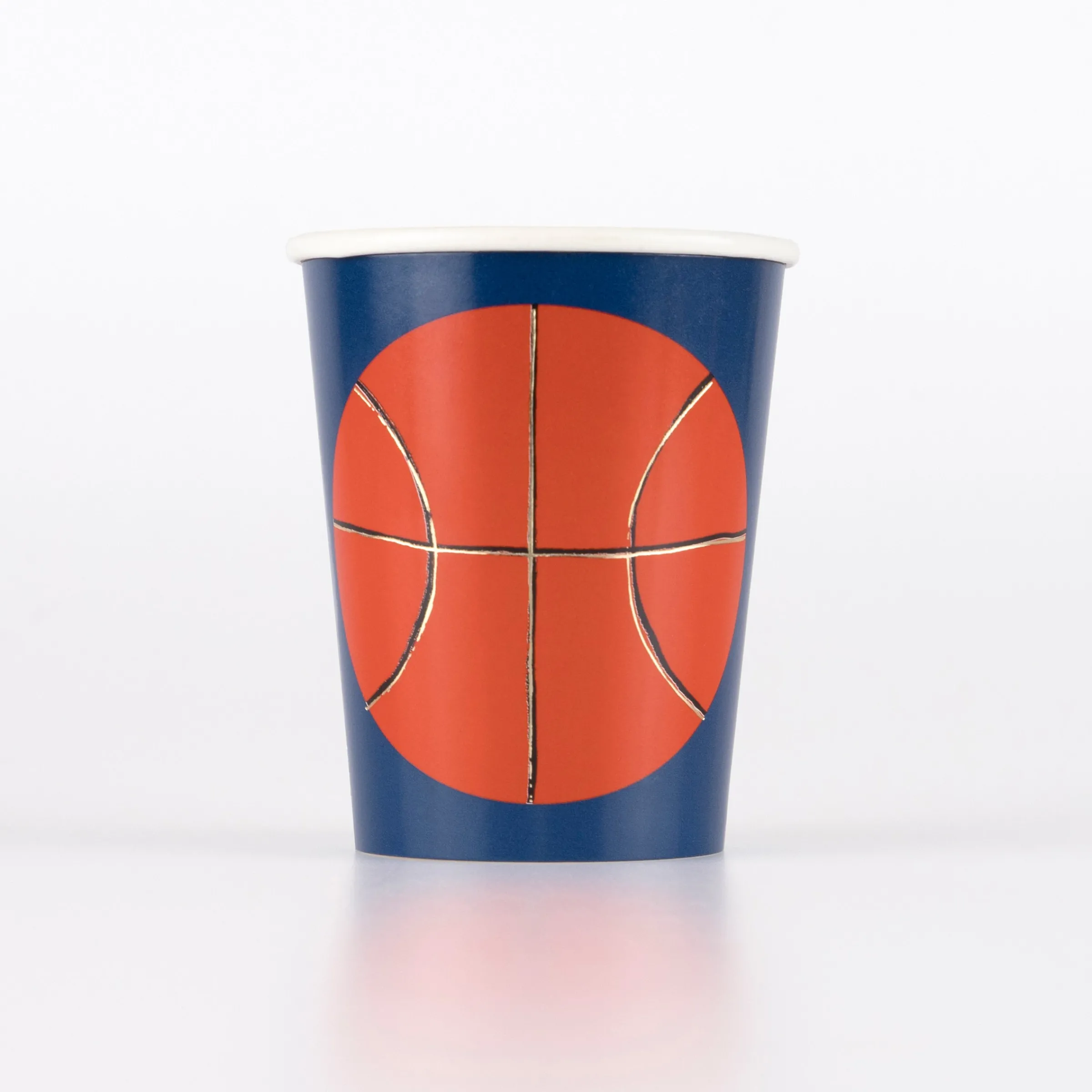 Basketball Cups (x 8)>Meri Meri Clearance