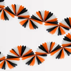 Black & Orange Stripe Honeycomb Garland>Meri Meri New