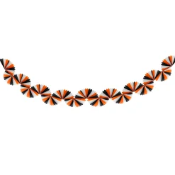 Black & Orange Stripe Honeycomb Garland><noscript><img width=