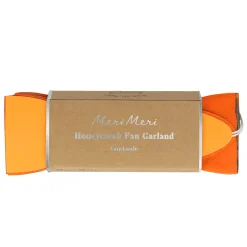 Black & Orange Stripe Honeycomb Garland><noscript><img width=