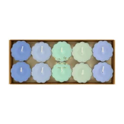 Blue & Green Tealight Candles (x 10)><noscript><img width=