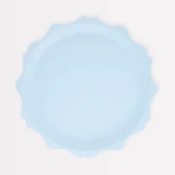 Blue Decorative Edge Compostable Side Plates (x 8)>Meri Meri Online