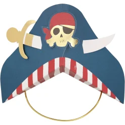 Blue Pirate Party Hats (x 8)><noscript><img width=