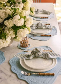Blue Quilted Shell Placemat>Meri Meri Clearance
