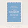 Blue Scallop Download & Print Invitation>Meri Meri Best