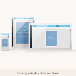 Blue Scallop Download & Print Invitation>Meri Meri Best