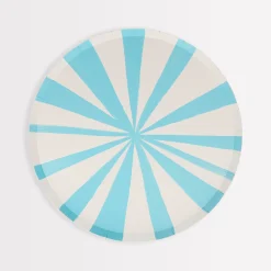 Blue Stripe Side Plates (x 8)>Meri Meri Clearance