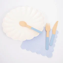 Blue Wooden Cutlery Set (x 24)>Meri Meri Discount