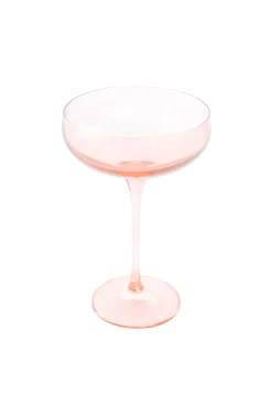 Blush Pink Champagne Coupe Stemware (x 6)><noscript><img width=