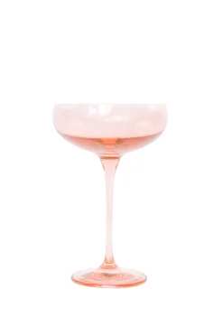 Blush Pink Champagne Coupe Stemware (x 6)><noscript><img width=