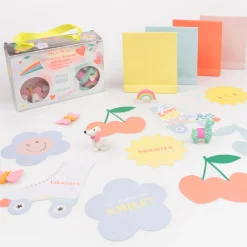 Boom Box Kids Valentine's Cards & Erasers Set (x 12)>Meri Meri Sale