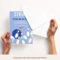 Bowling Download & Print Invitation><noscript><img width=