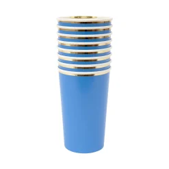 Bright Blue Highball Cups (x 8)><noscript><img width=