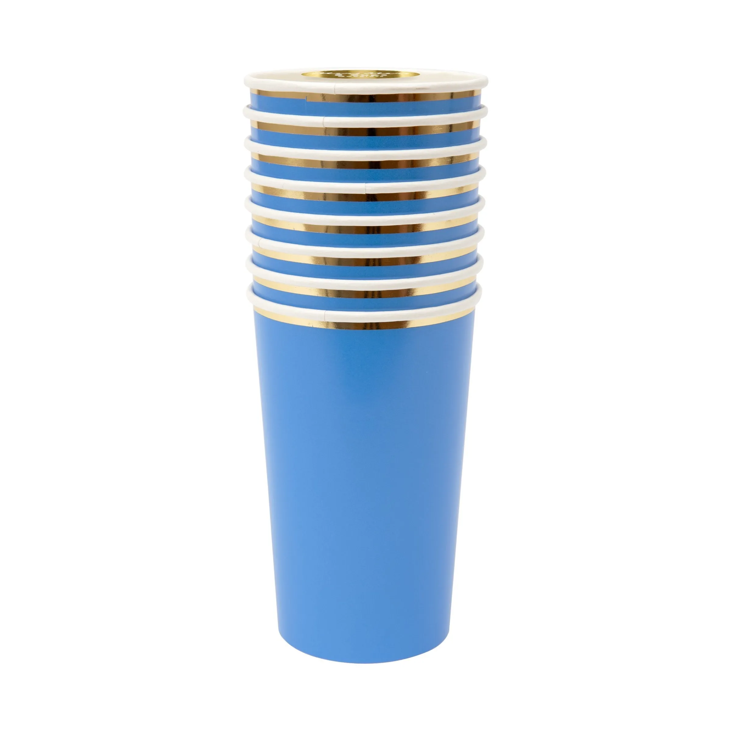 Bright Blue Highball Cups (x 8)>Meri Meri Hot