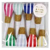Bright Stripe Party Blowers (x 8)>Meri Meri Online