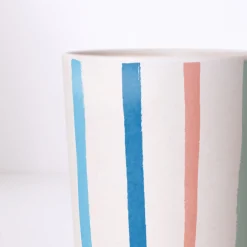 Bright Stripe Reusable Bamboo Cups (x 6)><noscript><img width=