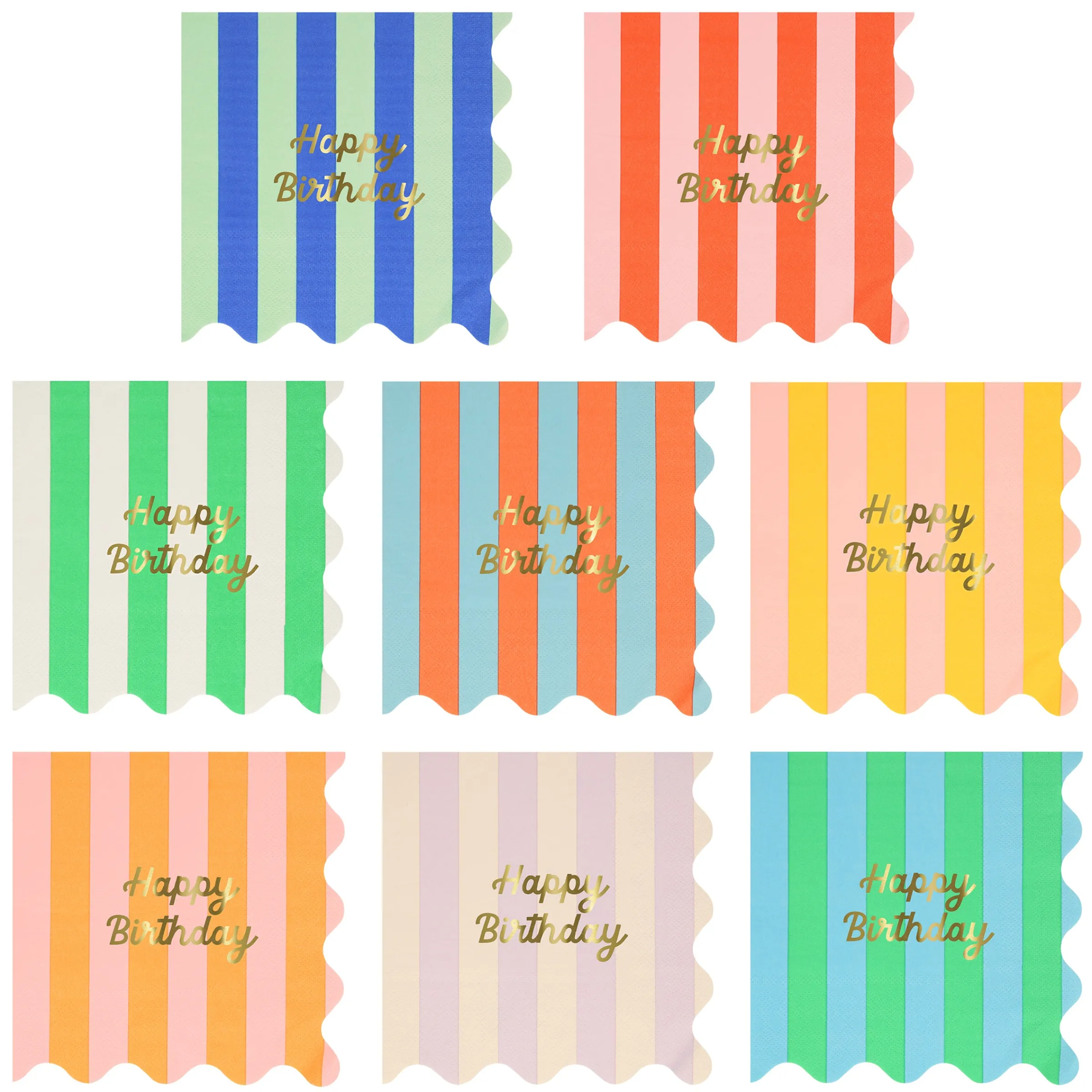 Bright Stripes Party Set>Meri Meri Outlet