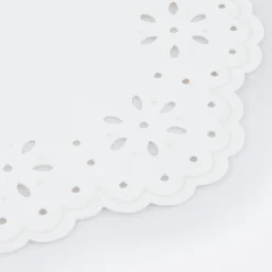 Broderie Anglaise Lace White Large Napkins (x 16)><noscript><img width=