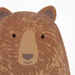 Brown Bear Large Plates (x 8)>Meri Meri Hot