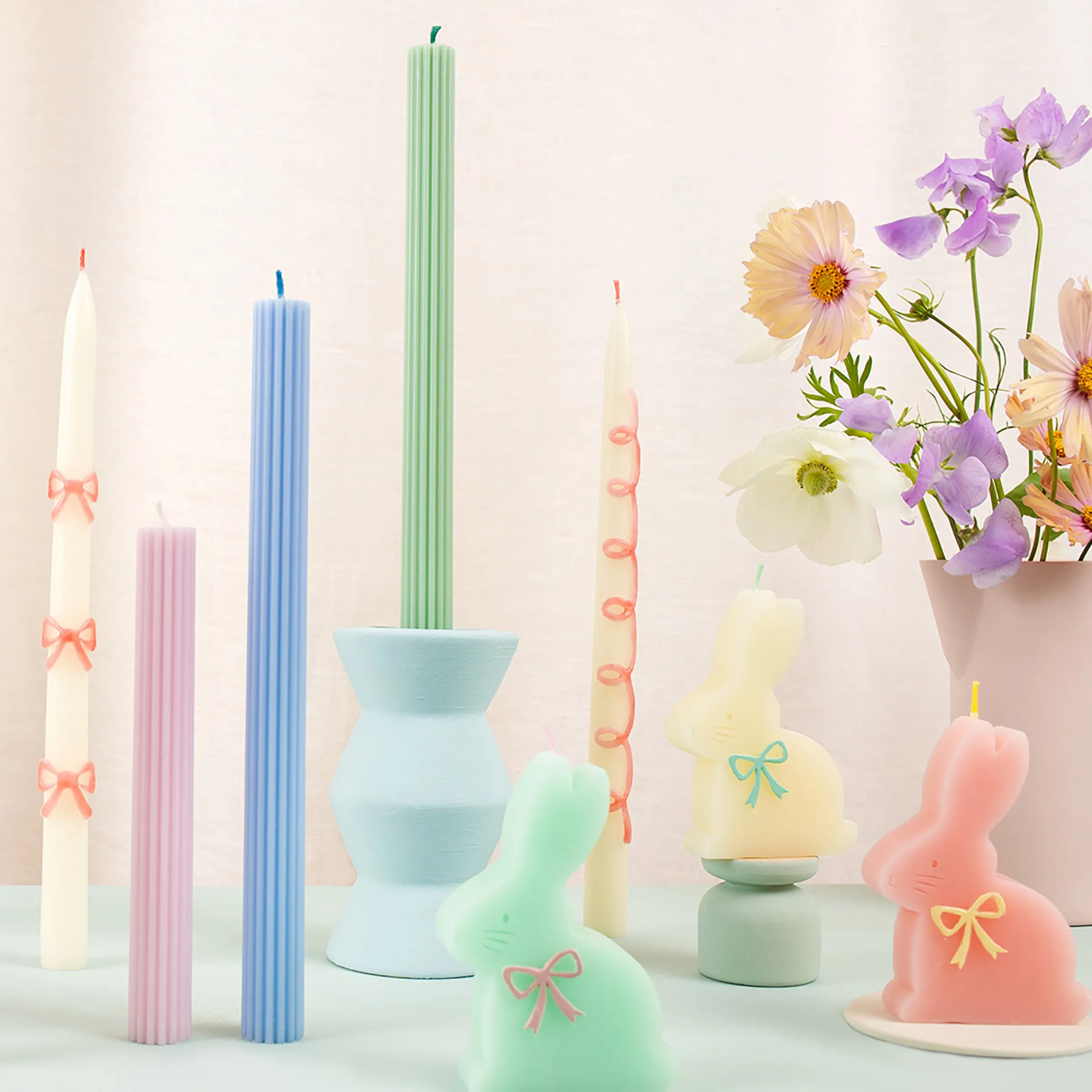 Bunny Candles (x 3)>Meri Meri Fashion