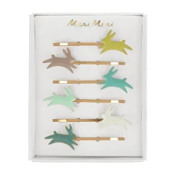 Bunny Enamel Hair Slides (x 6)>Meri Meri Clearance