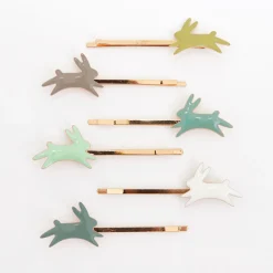 Bunny Enamel Hair Slides (x 6)><noscript><img width=