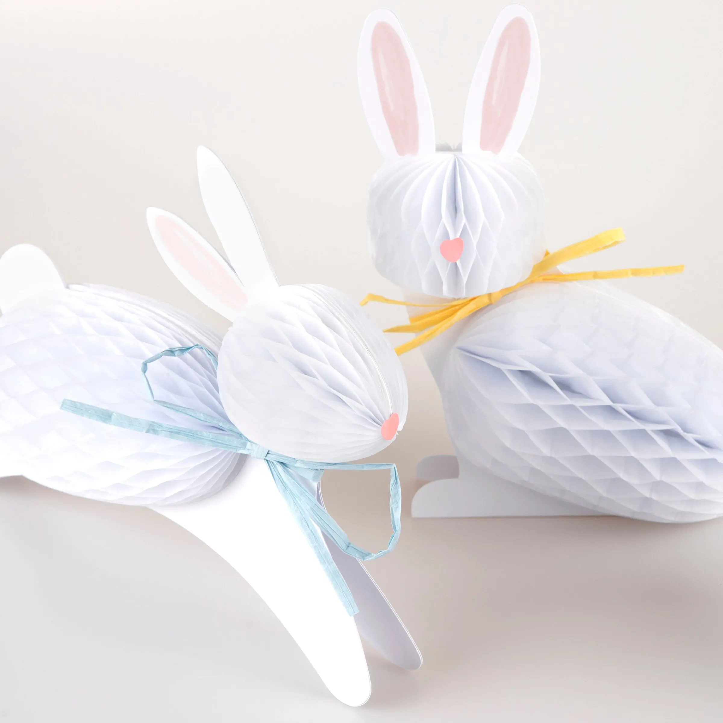 Bunny Honeycomb Decorations (x 6)>Meri Meri Clearance
