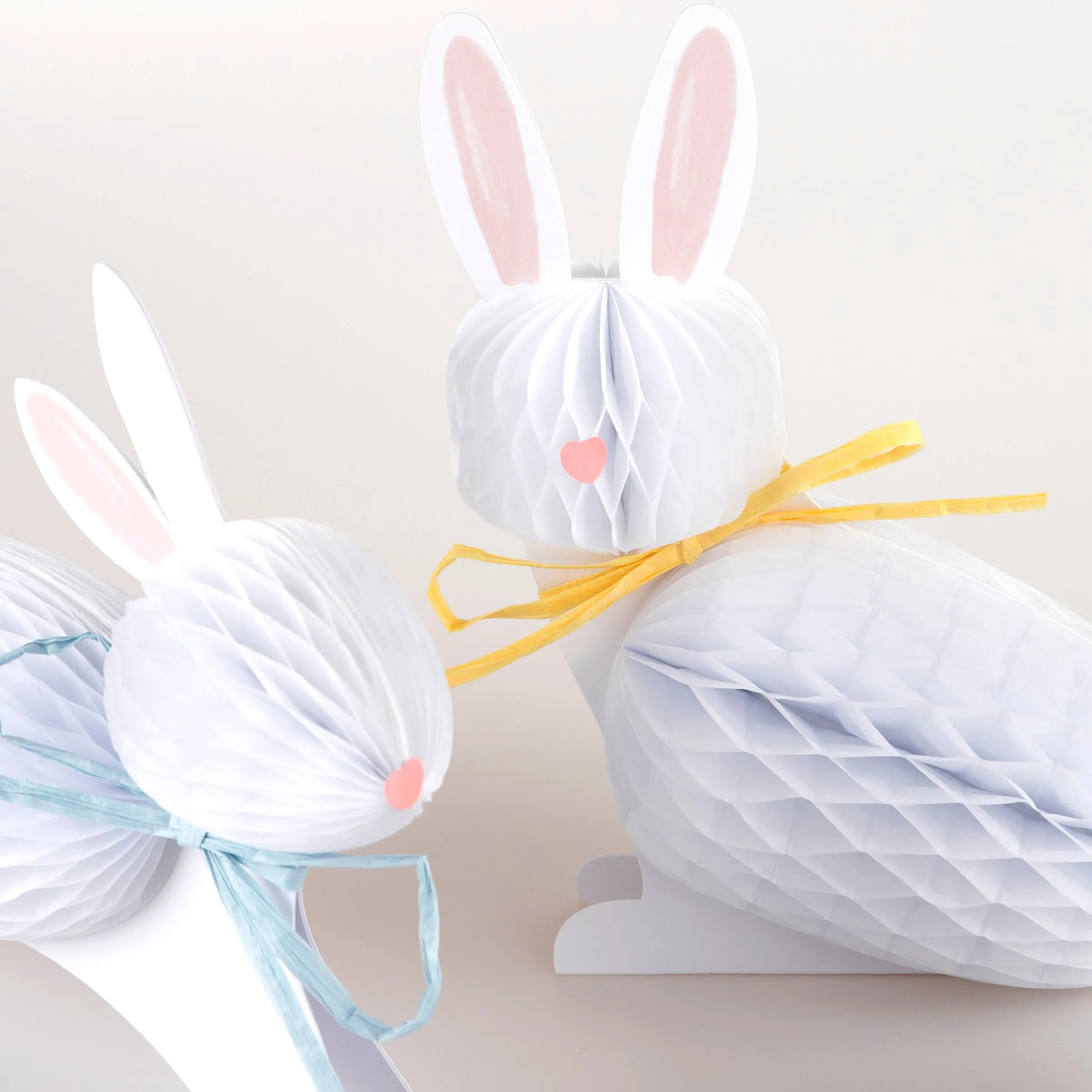 Bunny Honeycomb Decorations (x 6)>Meri Meri Clearance