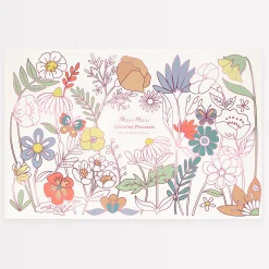 Butterflies & Flowers Coloring Placemats (x 8)>Meri Meri Best