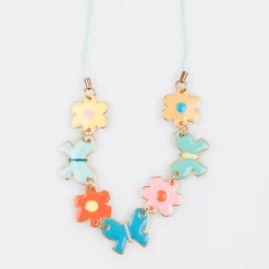 Butterflies & Flowers Enamel Charm Necklace>Meri Meri New
