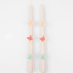 Butterfly Taper Candles (x 2)><noscript><img width=
