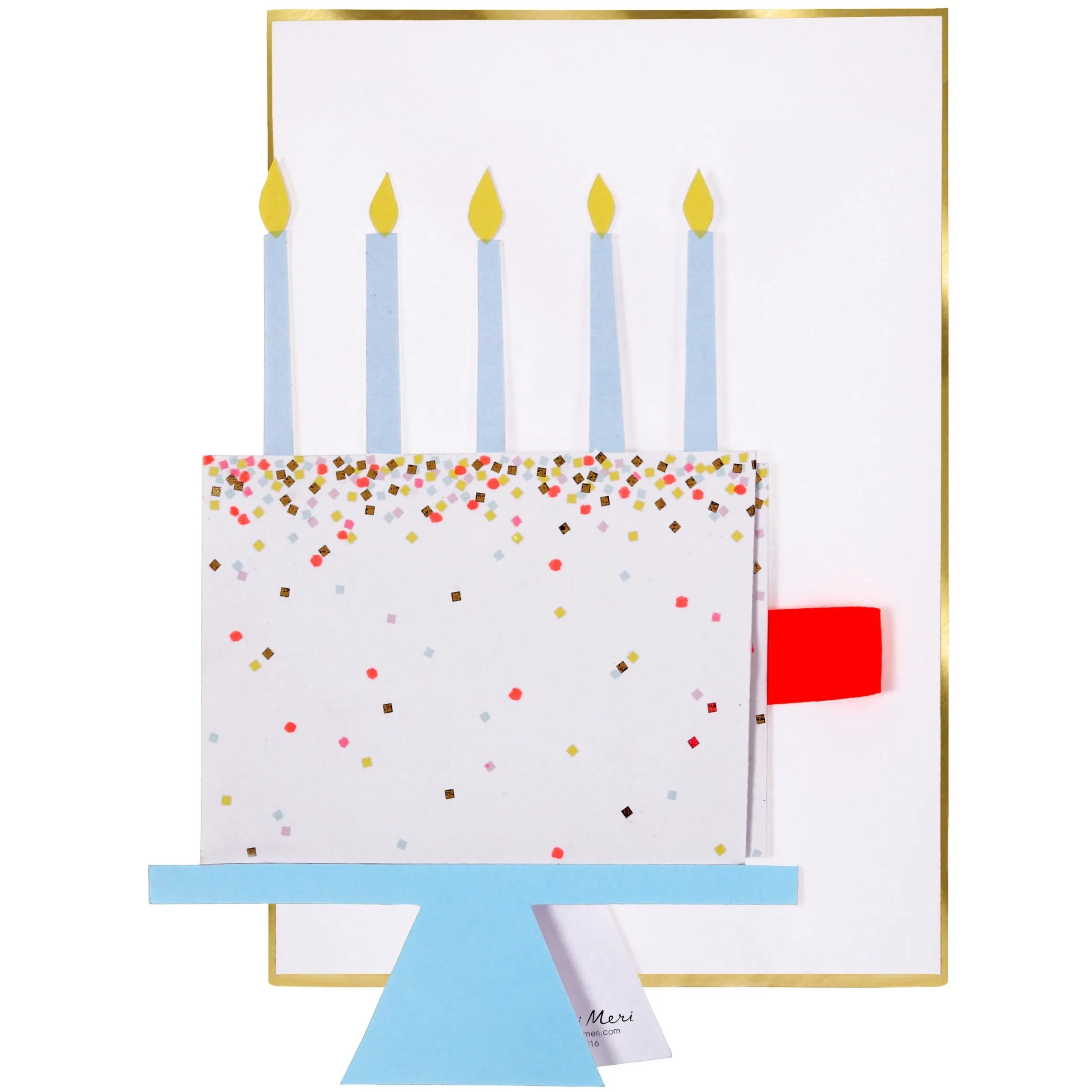 Cake Slice Stand-Up Birthday Card>Meri Meri Clearance