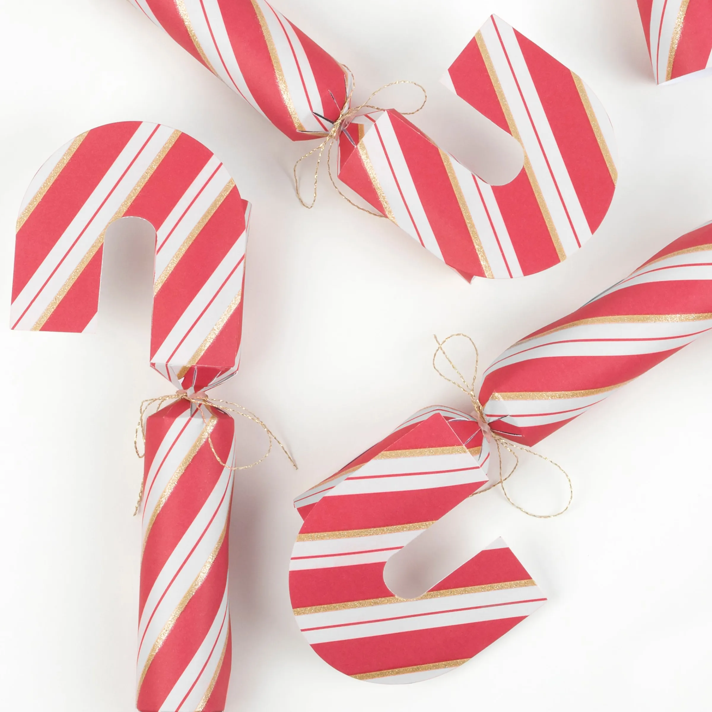 Candy Cane Shape Crackers (x 6)>Meri Meri Outlet