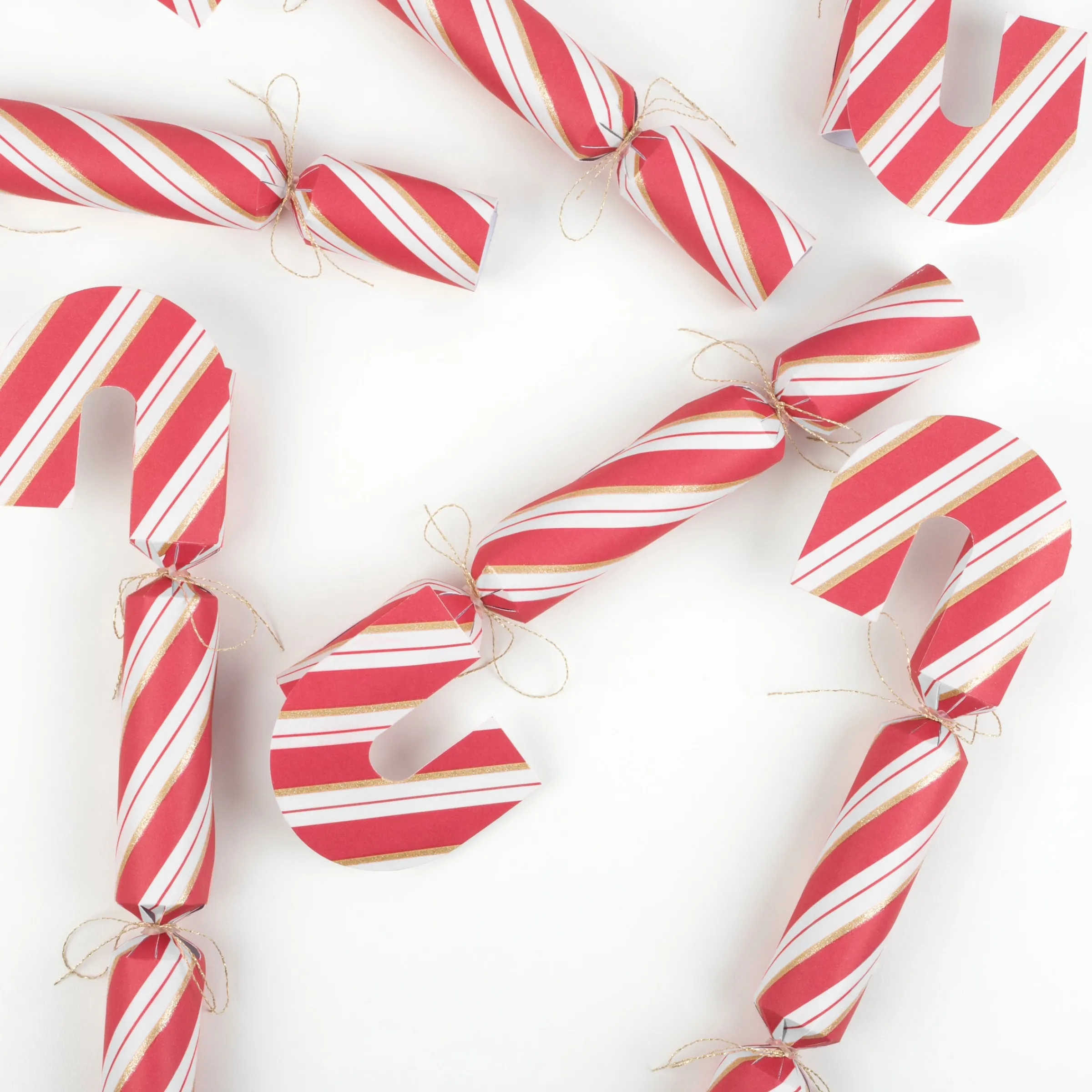 Candy Cane Shape Crackers (x 6)>Meri Meri Outlet