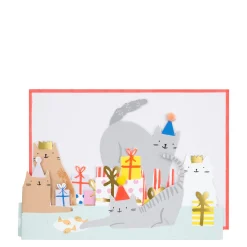 Cat Party Birthday Card>Meri Meri Outlet