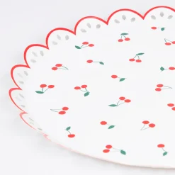Cherry Pattern Dinner Plates (x 8)><noscript><img width=