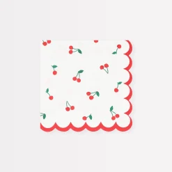 Cherry Pattern Small Napkins (x 16)>Meri Meri New