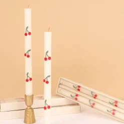 Cherry Table Candles (x 2)>Meri Meri Hot