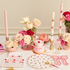 Cherry Table Candles (x 2)>Meri Meri Hot
