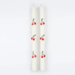 Cherry Table Candles (x 2)><noscript><img width=