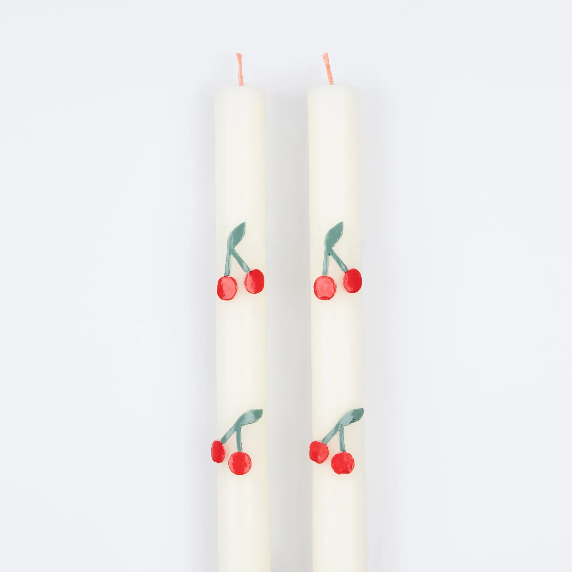 Cherry Table Candles (x 2)>Meri Meri Hot